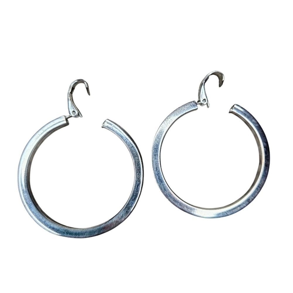 Lewis Segal Vintage Hoop Earrings Clip On L.H. Segal California - Picture 3 of 6